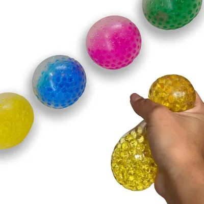 Zdjęcie produktu dla Zestaw 4 Piłeczek Gniotków Antystresowych Kulki Orbeez Slime Glut