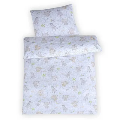 Obrázek produktu pro Povlečení do dětské postýlky - pro Baby born - 100% bavlna se zipem - doplňky do dětské postýlky - vaše šťastné děti - v rozměru 80 x 80 cm + 35 x 40 cm