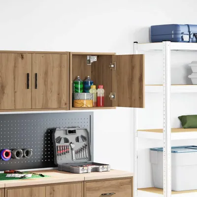 Image de vidaXL Armoire murale de garage Artisan-Chêne Bois composite