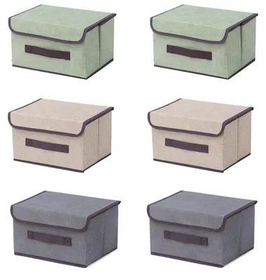 Immagine prodotto di Solidchoice - Scatole pieghevoli in tessuto con coperchio