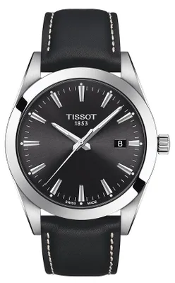 Zdjęcie produktu dla Tissot Gentleman, 40 mm, kwarcowy, skórzany, czarny, model T127.410.16.051.00