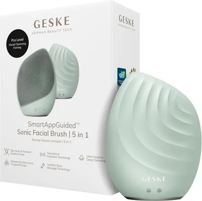 Produktbild von Elektrische Gesichtsreinigungsbürste 5 in 1 aus Silikon mit Smart App, Gesichtsmassage, Tiefenreinigung, Vibrationsfunktion, Hautpflege