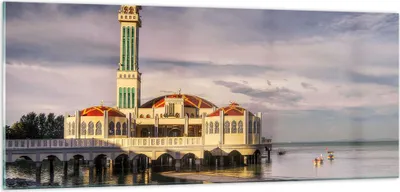 Produktbild von Bilder auf glas - Architektur asien gebäude kultur - 100x40cm - Glasbilder - Wandbilder - Kunstdruck - zum Aufhängen bereit - Wanddekoration aus Glas - Glas Bilder - Wandbild auf Glas - GAB100x40-2119