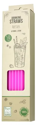 Produktbild von Set mit 50 Excellent Houseware-Strohhalmen, Polypropylen, 6 Millimeter, blau