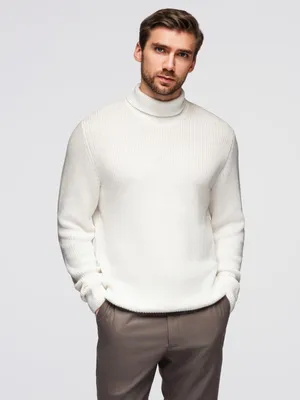 Obrázek produktu pro Ombre Clothing Pánský rolák Igua bílá L