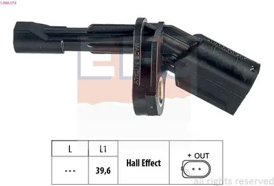 Image de Capteur EPS ABS vitesse de roue arrière droite pour VW TIGUAN (5N) 1.960.174