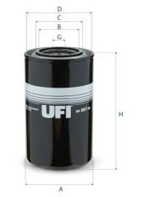 Produktbild von Kraftstofffilter UFI 24.257.00 Anschraubfilter