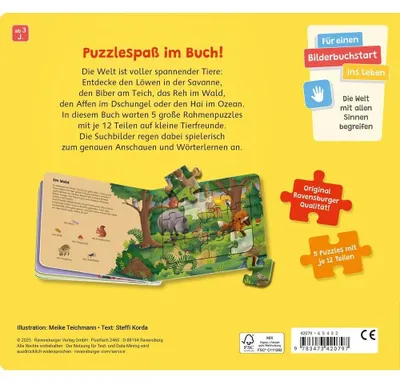 Image de Ravensburger® Puzzle-Buch: Tiere der Welt
