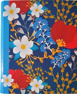 Produktbild von RNK Ringbuch Blumen für A5 mit Register A-Z & 4 Ring-Mechanik