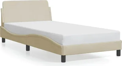 Produktbild von vidaXL Bettgestell "Dover" Creme 100x200 cm Stoff