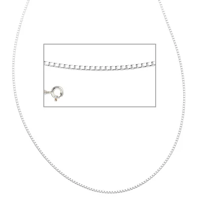 Produktbild von JOBO Venezianerkette 925 Sterling Silber rhodiniert 50 cm Halskette Kette Federring