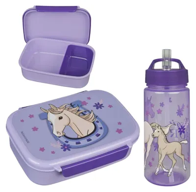 Produktbild von Magic Horse Lunch-Set; Brotdose und Trinkflasche