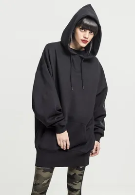 Image de Urban Classics Ladies Long Oversize Hoody noir - XL
