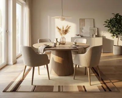 Obrázok produktu pre Prúžkovaná priadza, prírodná, 140x200, Obrázok generovaný UI