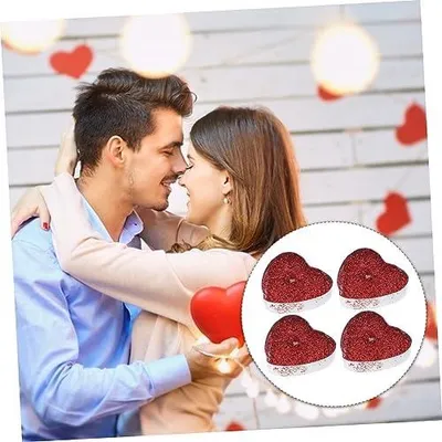 Obrázok produktu pre Valentín – Vyznanie lásky. Romantické sviečky v tvare srdca. Malé sviečky bez dymu, vhodné do domácnosti