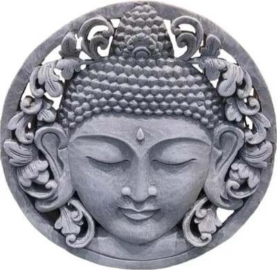 Immagine prodotto di Bellissimo murale di Buddha in pietra fusa Nuovo resistente al gelo e alle intemperie A-BH01