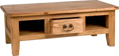 Produktbild von MiaMöbel Couchtisch Mexico Möbel 110x40x55 cm Landhausstil Massivholz Pinie Honig