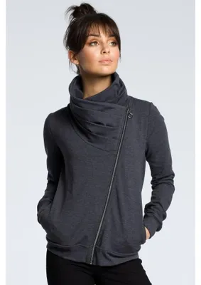 Obrázek produktu pro BeWear Dámská mikina na zip Bunlemphius B071 grafitová XL