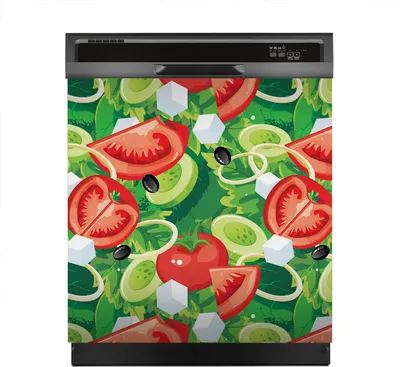 Produktbild von Magnete Dekorative 60x60 cm Küche Magnetmatte Spülmaschine - Kopfsalat Tomaten Salat