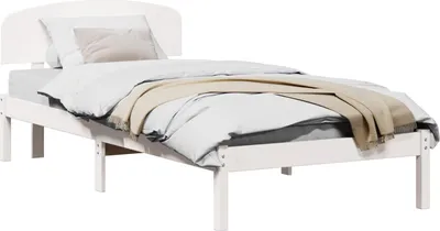 Obrázok produktu pre Rám postele Biela 90 x 190 cm Masívne borovicové drevo