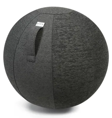 Immagine prodotto di Vluv design palla da seduti in tessuto 65 cm antracite sedia da ufficio palla da ginnastica ergonomica