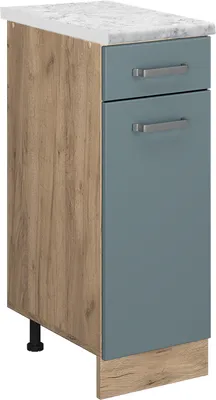 Produktbild von Küchenunterschrank Vicco R-Line Blau-Grau 30 cm AP Marmor, Model 46810
