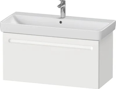 Produktbild von Duravit No.1 Waschtischunterbau wandhängend, 1 Auszug, 940x426x478mm, mit Siphonausschnitt und Innenschubkasten, N14390018180000