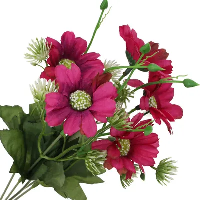 Produktbild von Dekolo Künstliche Blumen Deko Künstliche Pflanzen Gerbera-Sträuße Kastanienbraun