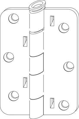 Produktbild von MACO RUSTICO Ladenmittelband gerade, Versatz 0 mm, für Faltläden, schwarz