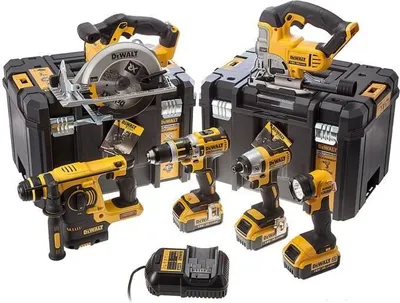 Produktbild von DeWALT Kit DCK699M3T (DCD795 + DCS391 + DCS331 + DCF887 + DCH253 + DCL040 + 3 x 4,0 Ah + DCB115 + 2 x TSTAK VI)