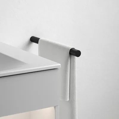 Produktbild von Handtuchstange KEUCO REVA Black Selection starr schwarz matt 12822370000
