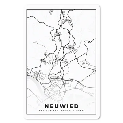 Produktbild von MuchoWow® Mauspad Mousepad Stadtplan - Neuwied - Karte 40x60 cm - Mousepads - Maus Mat - Pad - Mausunterlage - Schreibtisch Accesoire