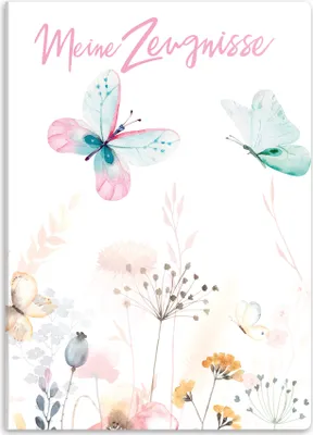 Produktbild von itenga Zeugnismappe A4 Kunststoff Sichtbuch Motiv Schmetterling