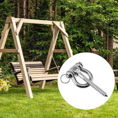 Produktbild von Famanu Schwenkhaken aus Edelstahl - für Hängestühle, Schaukeln, Hängematten, Boxsäcke