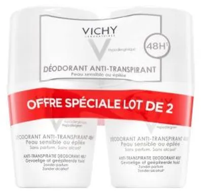 Image de Vichy anti-transpirant 48H Déodorant Anti-Transpirant Sensitive Roll-on 2 x 50 ml
