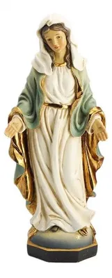Madonnenfigur aus Harz, handbemalt, 31 cm