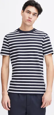 Produktbild von Casual Friday CFThor structured striped tee Herren T-Shirt Shirt Rundhals 95% Baumwolle, 5% Elasthan regular fit
