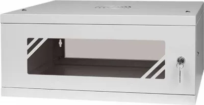 Obrázok produktu pre Rack Cabinet 19" 4U, 450mm, Glass Door, Gray