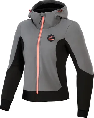 Zdjęcie produktu dla Bluza motocyklowa z kapturem Alpinestars Stella Radium Tech dla kobiet, szaro-czarna, rozmiar S