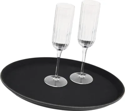 Immagine prodotto di Vassoio di servizio con manico in gomma antiscivolo, 35 cm, nero