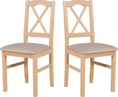 Produktbild von Esszimmerstuhl, Holz Eiche Massiv Stuhl Stühle Küchenstuhl - Set 2x Nilo 11 sonoma