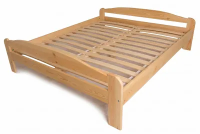 Produktbild von Bett Kiefer massiv natur lackiert Doppelbett Liegefläche 140x200 #3362