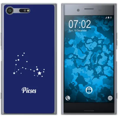 Produktbild von PhoneNatic Case kompatibel mit Sony Xperia XZ Premium Silikon-Hülle SternzeichenPisces M1