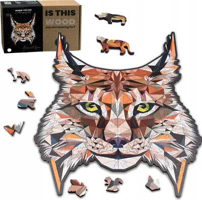 Zdjęcie produktu dla Wood You Do Puzzle drewniane Dyskretny Ryś 140 A4