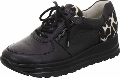 Immagine prodotto di Waldläufer 3XHIRSCH MUUH BRONX Scarpe da ginnastica da donna in nero, misura 5,5