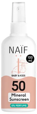 Obrázek produktu pro Naïf Zon dětský a dětský sprej SPF50 bez parfemace (100 ml)