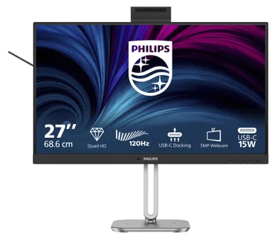 Produktbild von Philips 4000 series 27B2U4601H/00, 68,6 cm (27"), 2560 x 1440 Pixel, Quad HD, LCD, 4 ms, Schwarz