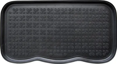 Produktbild von e-floor Duftende Schuhmatte 40x72 cm – 100% Gummi, flexibel, wasserdicht, pflegeleicht, rutschfest, schützt Böden vor Schmutz - Schwarz