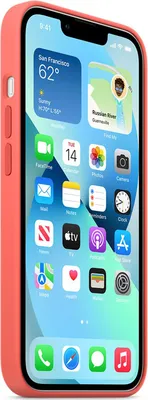 Produktbild von Apple Silicone Case with MagSafe Pink Pomelo, für iPhone 13, MM253ZM/A