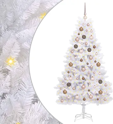 Obrázek produktu pro vidaXL Umělý vánoční stromek bílý 90 x 90 x 180 cm PVC a kov